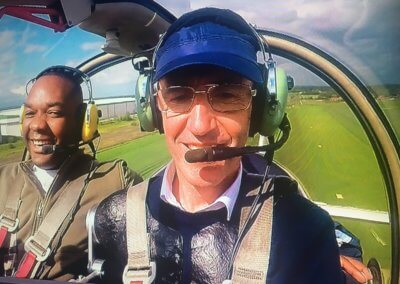 BBC's The One Show. Taking the presenter Rory Reed (of Top Gear) flying.